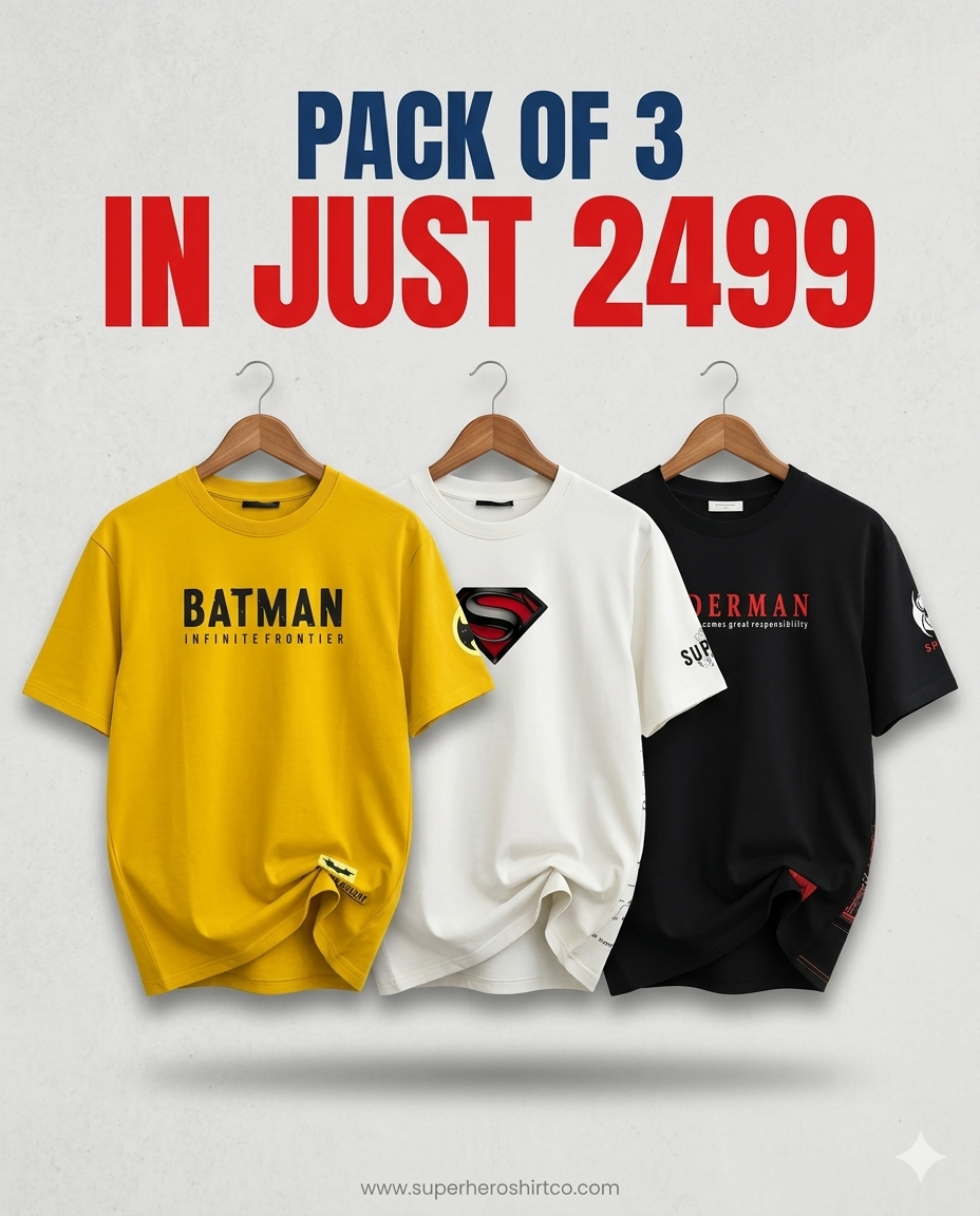 Pack of 3 Premium T-Shirts – Everyday Comfort & Style