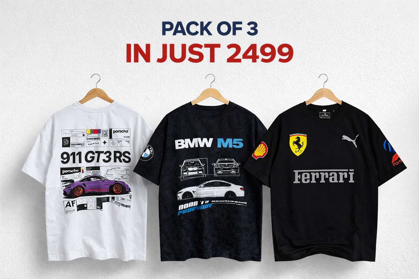 Pack of 3 Premium T-Shirts – Everyday Comfort & Style